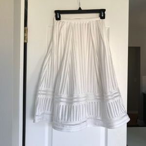 EXPRESS NWT White high waist / flare retro skirt